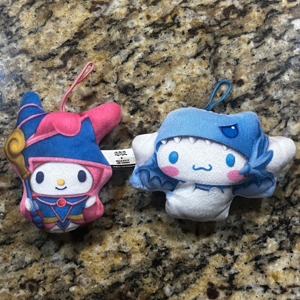 Yu-Gi-Oh x Hello Kitty Plush My Melody Dark Magician Cinnamoroll Dragon